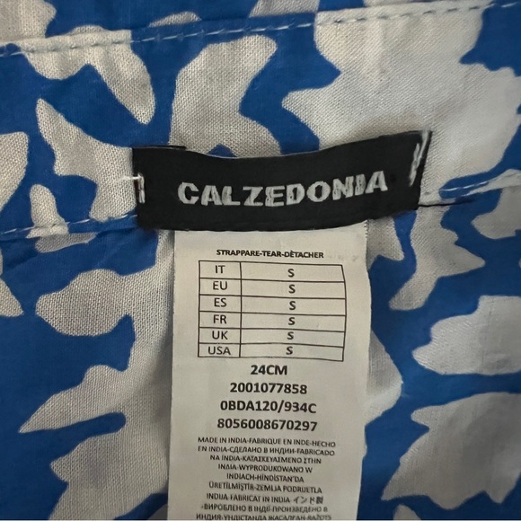 Calzedonia Blue and White Patterned Shirt Oversized Size Small NWOT - Picture 7 of 9